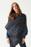 Lana Grossa PONCHO KRAUS RECHTS Weekend Color