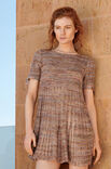 Lana Grossa MINIKLEID MIT RIPPEN- UND FALLMASCHENMUSTER Pappagallo