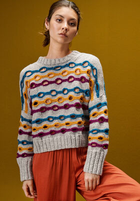 PULLI MIT QUERRIPPEN-LOCHMUSTER Alta Moda Cashmere 16 von Lana Grossa