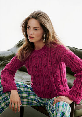 PULLOVER IM NOPPEN-LOCHMUSTER Brigitte No. 2 von Lana Grossa