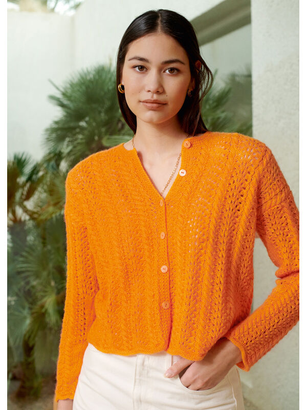 Lana Grossa CARDIGAN IM AJOURMUSTER Ecopuno