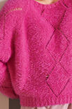 Lana Grossa PULLOVER GLATT RECHTS MIT RAUTEN Per Fortuna