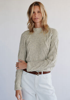 KURZPULLOVER Natural Alpaca Pelo von Lana Grossa
