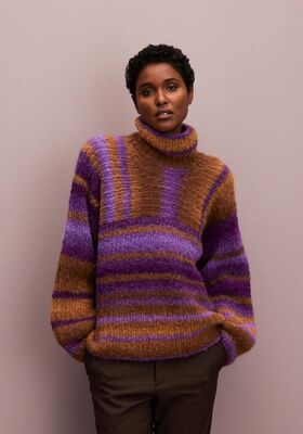 PULLOVER IN LÄNGS- UND QUERRIPPEN Gigante von Lana Grossa