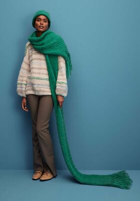 SCHAL IM FLECHTMUSTER Alpaca Air II von Lana Grossa
