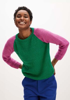 RAGLANPULLOVER GLATT RECHTS Soffio von Lana Grossa