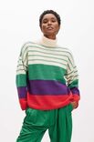 Lana Grossa STREIFENPULLOVER GLATT RECHTS MIT GLATT-LINKSSTREIFEN Ecopuno