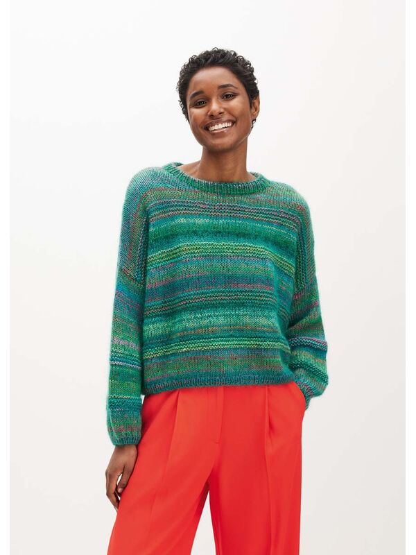 Lana Grossa PULLOVER MIT QUERRIPPENMUSTER Colorissimo & Silkhair