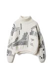 Lana Grossa PULLOVER IM MUSTERMIX MIT STICKEREI Ecopuno Chunky & Cool Merino Big