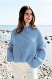 Lana Grossa PULLOVER IM HALBPATENTMUSTER MIT KRAUS-RECHTS-ÄRMELN Airy