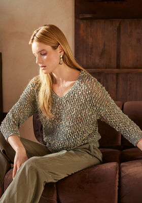 TOP-DOWN PULLOVER Popcorn von Lana Grossa