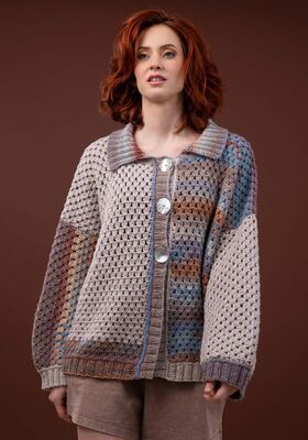HÄKELJACKE Cinque Multi & Merino Uno von FILATI Studio