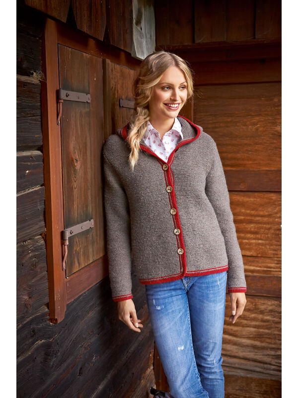 Lana Grossa KAPUZENJACKE MIT STREIFENBLENDEN Alpina