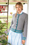 Lana Grossa DAMENJANKER MIT BLATTBORDÜREN  Alpina/Cool Wool Big