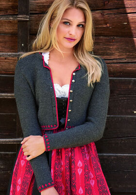 SPENZERJÄCKCHEN MIT ROSENMUSTER Cool Wool von Lana Grossa
