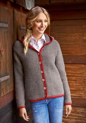 KAPUZENJACKE MIT STREIFENBLENDEN Alpina von Lana Grossa