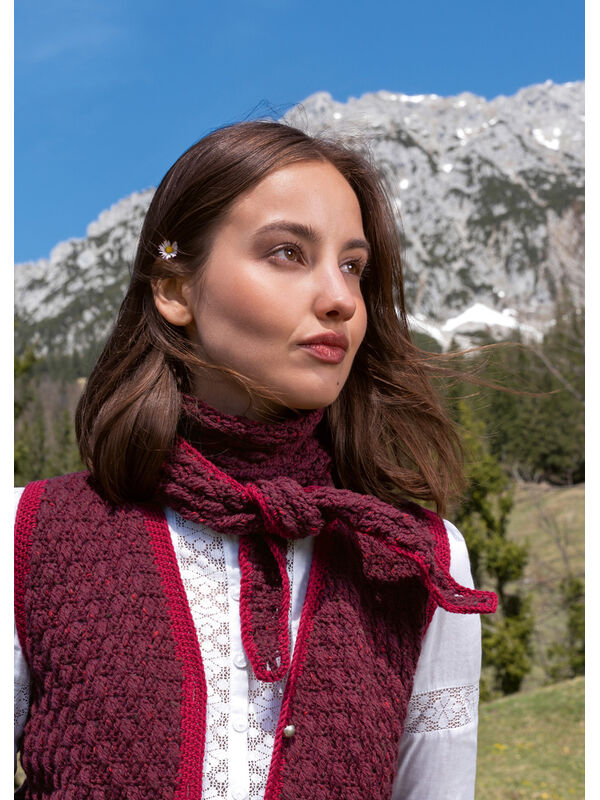 Lana Grossa HALSTUCH IM RELIEFMUSTER Landlust Soft Tweed 180 & Cool Wool