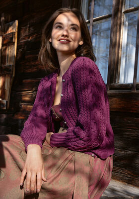 JACKE IM ZOPF-LOCHMUSTER MIT GLATT RECHTS Cool Wool von Lana Grossa