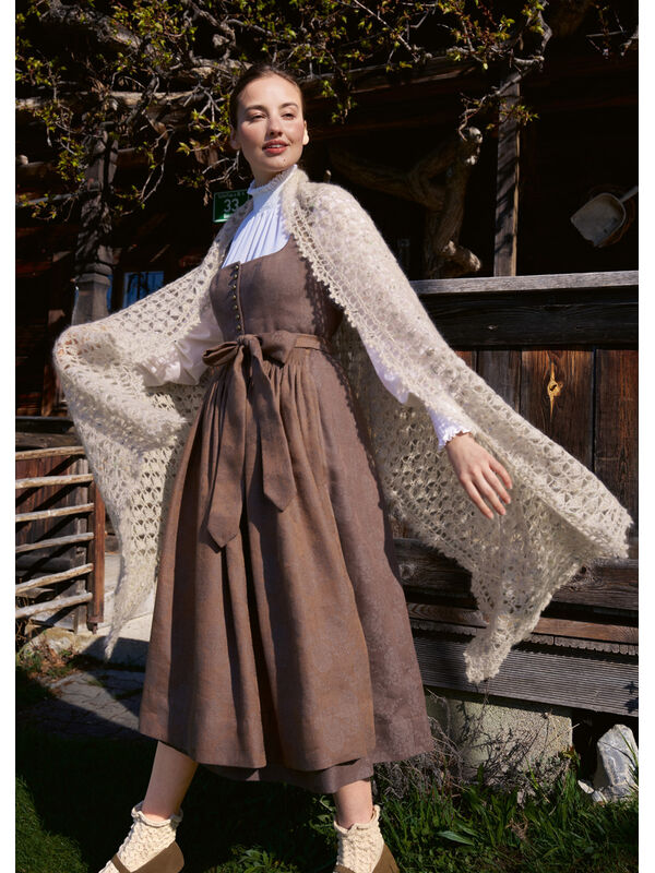 Lana Grossa TUCH IM MUSCHELMUSTER Natural Superkid Tweed