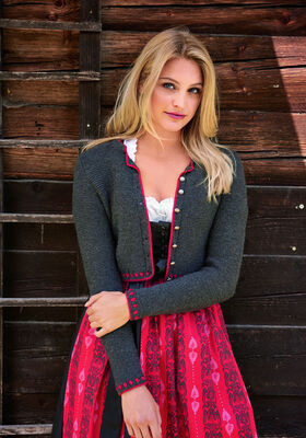 SPENZERJÄCKCHEN MIT ROSENMUSTER Cool Wool von Lana Grossa