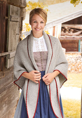 DREIECKSTUCH KRAUS RECHTS MIT PICOTRÄNDERN Meilenweit 6-fach/Cool Wool Big von Lana Grossa