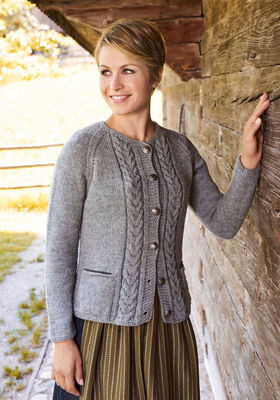 DAMENJACKE MIT KELLERFALTE Alpina von Lana Grossa
