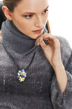 Lana Grossa PULLI MIT AUSGESTELLTEN ÄRMELN Lace Pearls/Silkhair Print