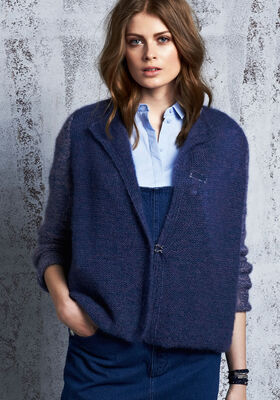 JACKE MIT HAKEN-VERSCHLUSS Silkhair von Lana Grossa