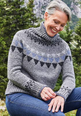 RUNDPASSENPULLOVER Landlust-Soft-Tweed 90 von Lana Grossa