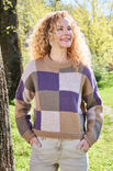 Lana Grossa PULLOVER MIT QUADRATMUSTER Landlust-Naturwolle