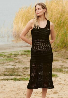 KLEID IM LOCHMUSTERMIX Solo Lino von Lana Grossa