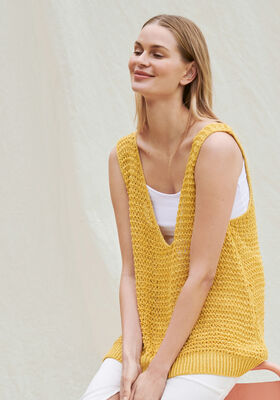 TOP IN A-LINIE IM RIPPENMUSTER Solo Lino von Lana Grossa