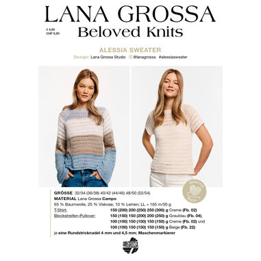 Lana Grossa ALESSIA SWEATER - Beloved Knits No. 3