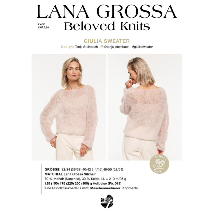 GIULIA SWEATER - Beloved Knits No. 3 von Lana Grossa