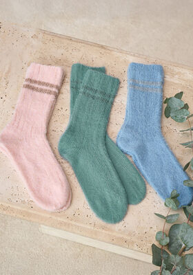 SOCKEN MIT GLITZER Cosy Socks & Brillino von Lana Grossa