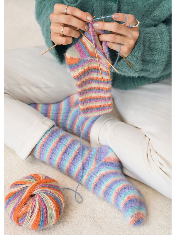 Lana Grossa BASIC-SOCKEN Cosy Socks Soft Stripes