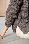 Lana Grossa ROLLKRAGENPULLOVER MIT ZOPF AM Super Baby Jaspè