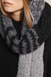 Lana Grossa SCHAL MIT STREIFEN Garzato Fleece
