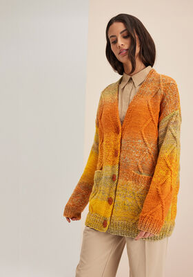 JACKE MIT ZOPF Gomitolo Fusione von Lana Grossa