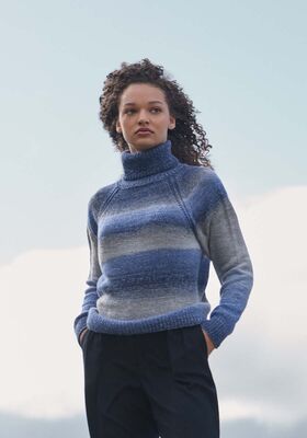 RAGLAN-ROLLKRAGEN-PULLOVER Gomitolo Gala von Lana Grossa