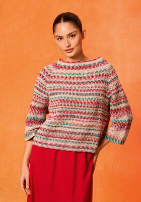 HÄKEL-PULLOVER TOP-DOWN Gomitolo California von Lana Grossa