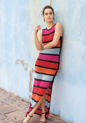 GESTREIFTES MAXIKLEID Elastico von Lana Grossa