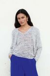 Lana Grossa CARDIGAN IN FESTEN MASCHEN UND DREIFACHEN STÄBCHEN Maglia
