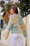 Lana Grossa JACKE IN GROSSEN QUADRATISCHEN MOTIVEN Cotonella