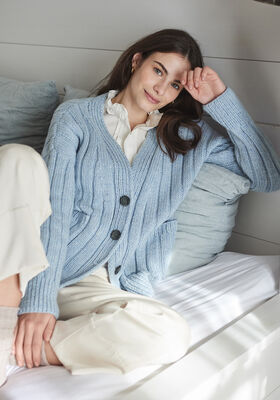 RIPPENSTRICKJACKE Cool Merino Big von Lana Grossa