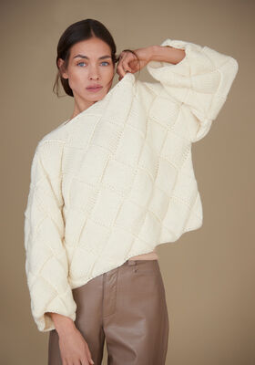 ENTRELAC-PULLOVER Cool Merino Big von Lana Grossa