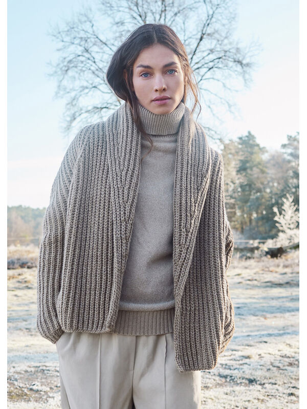 Lana Grossa SCHALKRAGEN-CARDIGAN Cool Merino Big