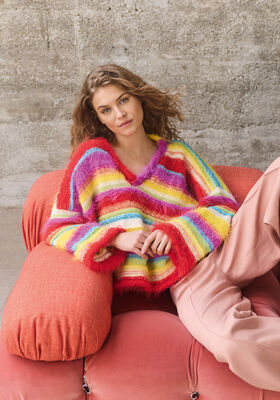 V-PULLOVER MIT STREIFEN Basta, Bottoni & Summer Softness von Lana Grossa