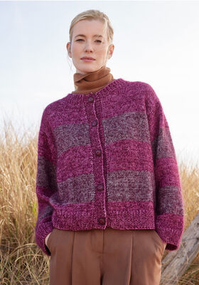 BLOCKSTREIFENJACKE Cool Wool Vintage & Silkhair von Lana Grossa