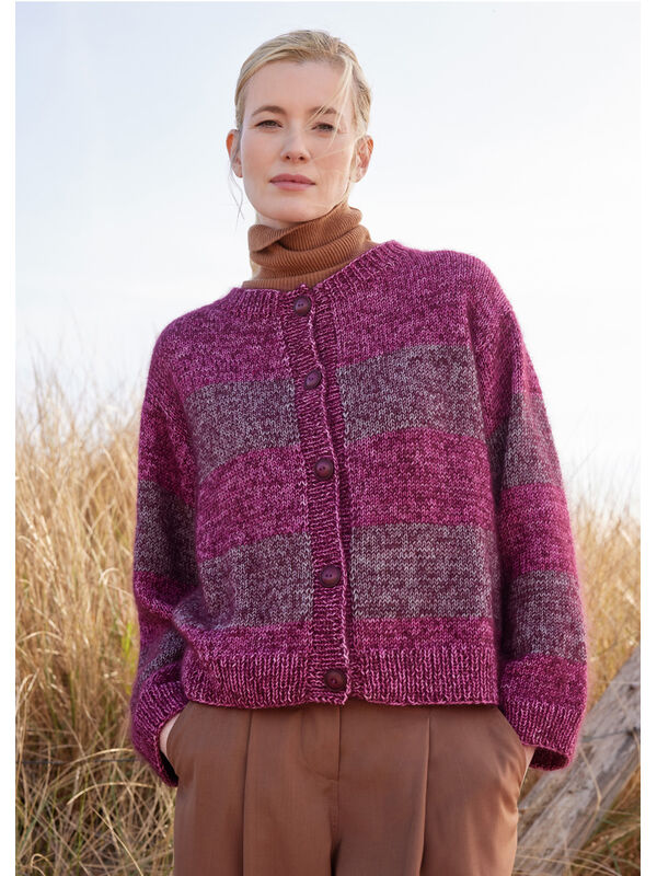 Lana Grossa BLOCKSTREIFENJACKE Cool Wool Vintage & Silkhair